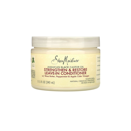 Shea Moisture - Condicionador sem enxágue que fortalece e restaura - Óleo de rícino preto jamaicano