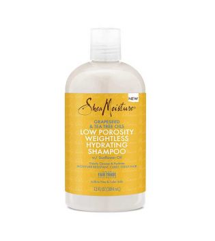 Shea Moisture - Shampoo para cabelos com porosidade baixa - Óleos de semente de uva e tea tree