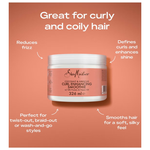 Shea Moisture - Creme Definidor de Cachos Curl Enhancing Smoothie - Coconut & Hibiscus
