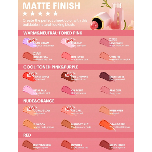 SHEGLAM - Blush Líquido Color Bloom - Love Cake