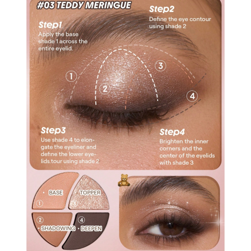 SHEGLAM - Mini paleta de sombras Daydreamer - Teddy Meringue