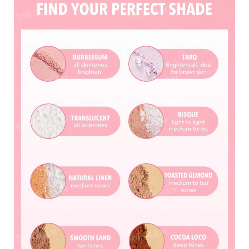 SHEGLAM - Pó fixador para rosto e contorno Insta-Ready - Bubblegum