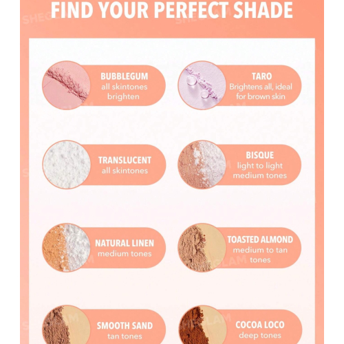 SHEGLAM - Pó fixador para rosto e contorno Insta-Ready - Translucent