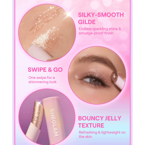 SHEGLAM - Sombra para olhos Crystal Jelly Glaze Stick - Starlit Silver