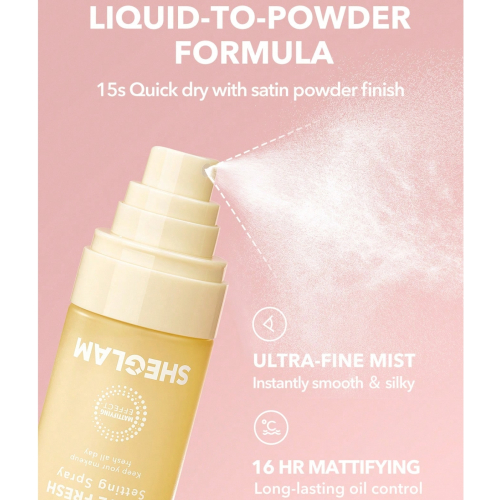 SHEGLAM - Spray Fixador de Maquiagem Matte Fresh