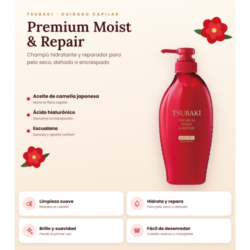 Shiseido - *Tsubaki* - Champô hidratante Premium