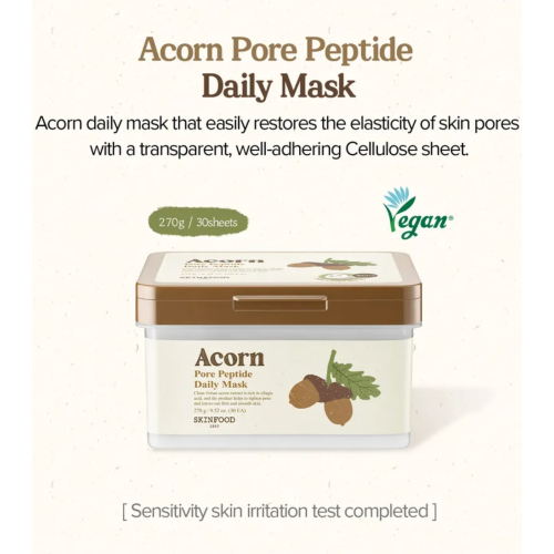 Skinfood - Máscara Facial Diária Acorn Pore Peptide - 30 uds