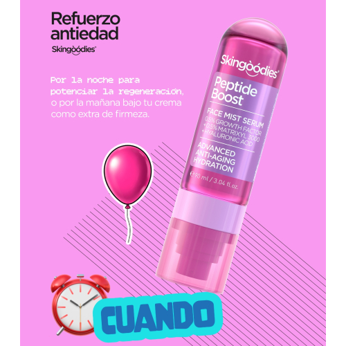 Skingoodies - Sérum facial antienvelhecimento em spray - Peptide Boost