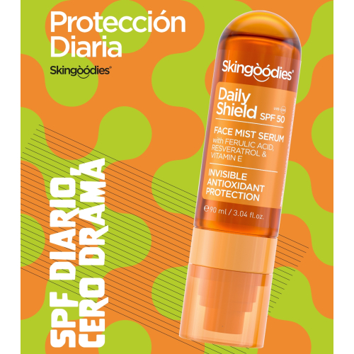 Skingoodies - Sérum Facial em Spray com FPS 50 - Daily Shield
