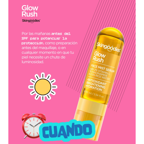 Skingoodies - Sérum Facial Iluminador em Spray - Glow Rush