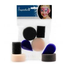 Superstar - Pacote de 4 esponjas para Aquacolor - Mix