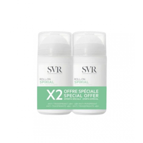 SVR - *Spirial* - Pacote 2 desodorantes roll-on antitranspirantes intensos
