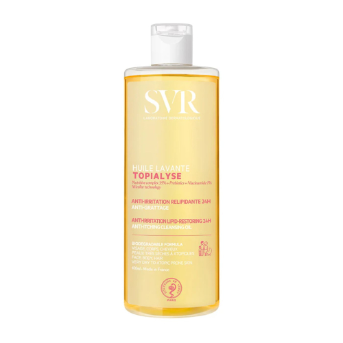 SVR - *Topialyse* - Huile Lavante óleo de limpeza relipidante 400ml - Pele seca e sensível