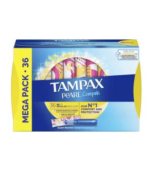 Tampax - tampões regulares Pearl Compak - 36 unidades