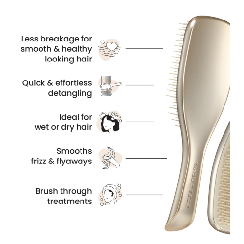 Tangle Teezer - Escova desembaraçadora com cabo The Ultimate Detangler Chrome - Champagne Gold