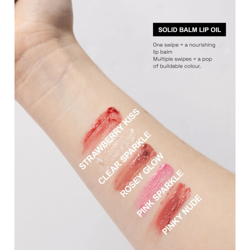 Technic Cosmetics - Óleo labial sólido com cor Twist & Shine - Pink Sparkle