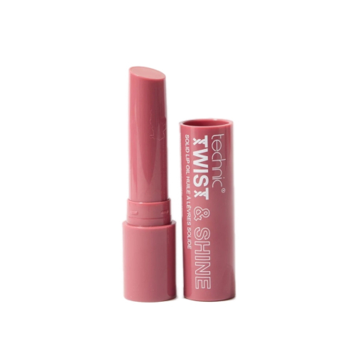 Technic Cosmetics - Óleo labial sólido com cor Twist & Shine - Pinky Nude