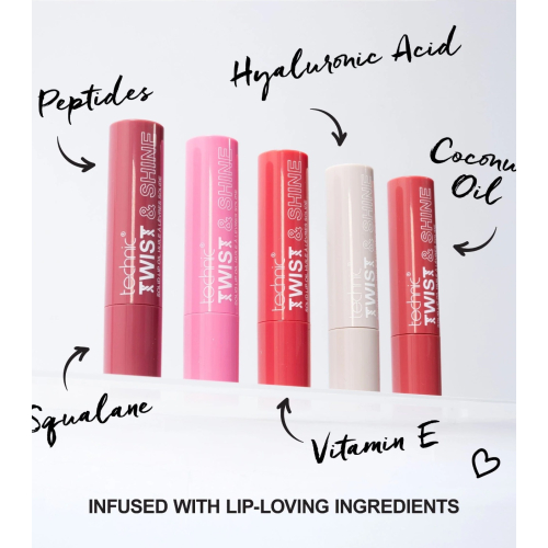 Twist & Shine - Óleo labial sólido com cor  - Rosy Glow