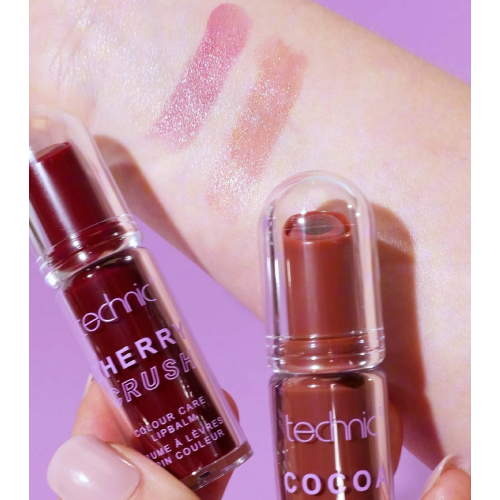 Technic Cosmetics - *Cherry Chocolate* - Bálsamo labial com cor - Cocoa Kiss