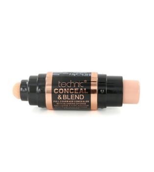Technic Cosmetics - Corretor com esponja para esfumar Conceal & Blend - Medium