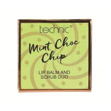 Technic Cosmetics - Dupla de protetor labial e esfoliante - Mint Choc Chip