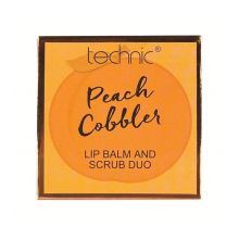 Technic Cosmetics - Dupla de protetor labial e esfoliante - Peach Cobbler