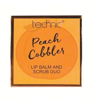 Technic Cosmetics - Dupla de protetor labial e esfoliante - Peach Cobbler