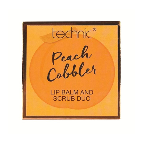 Technic Cosmetics - Dupla de protetor labial e esfoliante - Peach Cobbler