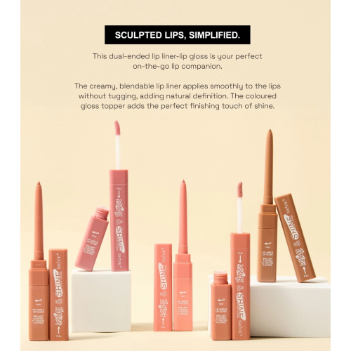 Technic Cosmetics - Duo de Delineador e Brilho Labial Line & Shine - So Foxy