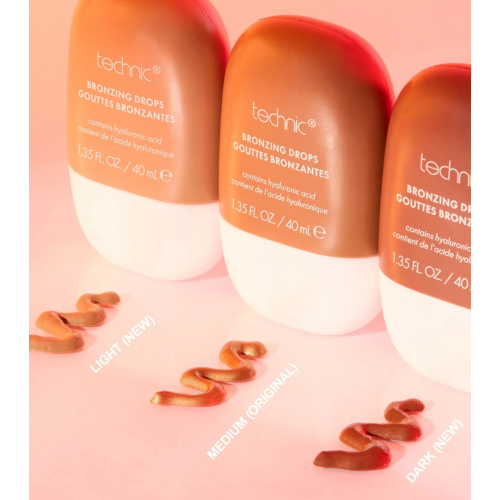 Technic Cosmetics - Gotas bronzeadoras com ácido hialurônico - Dark