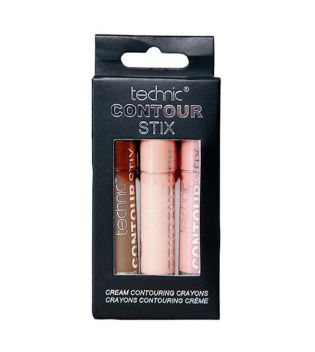 Technic Cosmetics - Kit de lápis de contorno e highlighter em creme Contour Stix
