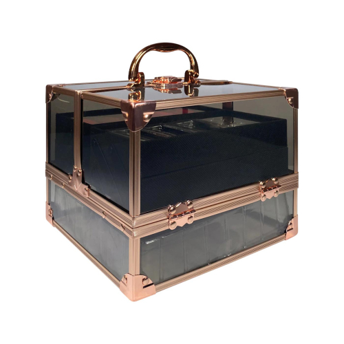 Technic Cosmetics - Estojo de maquiagem Black & Rose Gold Beauty Case
