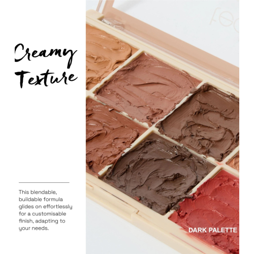 Technic Cosmetics - Paleta de cremes para o rosto, base, blush e bronzer - Dark