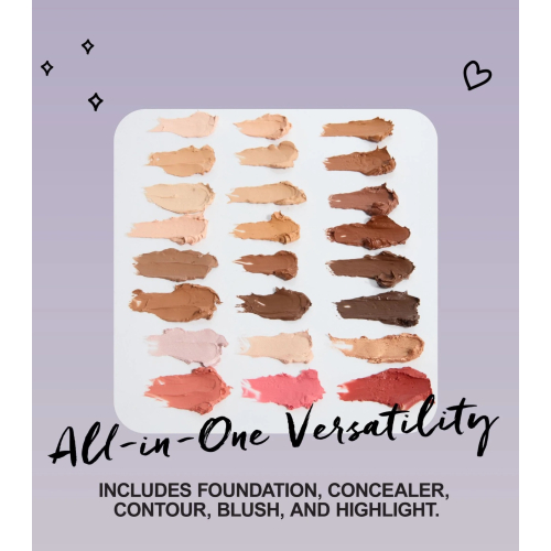 Technic Cosmetics - Paleta de cremes para o rosto, base, blush e bronzer - Light