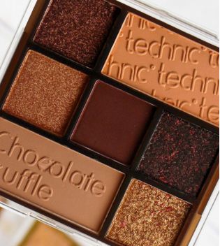 Technic Cosmetics - Paleta de sombras e pigmentos prensados - Chocolate Truffle