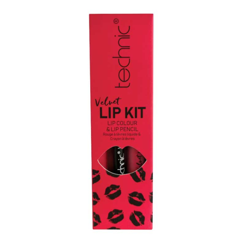 Technic Cosmetics - Lipliner + Batom Líquido Velvet Lip Kit - Little Fuchsia