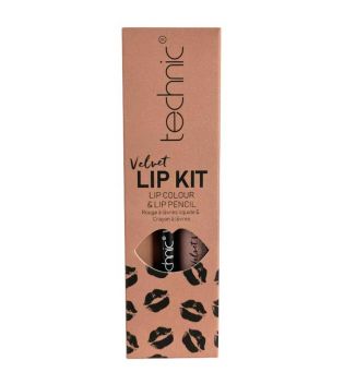 Technic Cosmetics - Lipliner + Batom Líquido Velvet Lip Kit - Tea Rose
