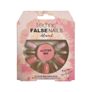 Technic Cosmetics - Unhas postiças False Nails Almond - Glitter Mix
