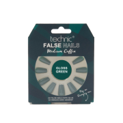 Technic Cosmetics - Unhas Postiças False Nails Medium Coffin - Gloss Green