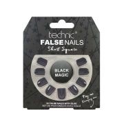 Technic Cosmetics - Unhas postiças False Nails Short Square - Black Magic