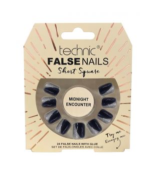 Technic Cosmetics - Unhas Postiças False Nails Short Square - Midnight Encounter