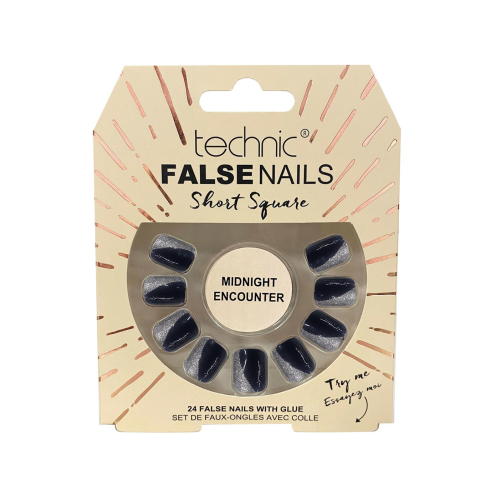 Technic Cosmetics - Unhas Postiças False Nails Short Square - Midnight Encounter