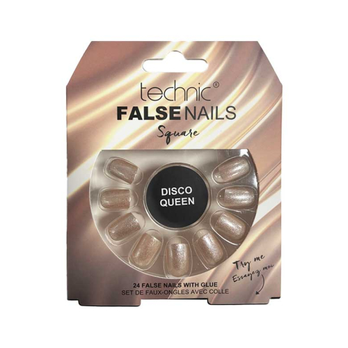 Technic Cosmetics - Unhas postiças False Nails Square - Disco Queen