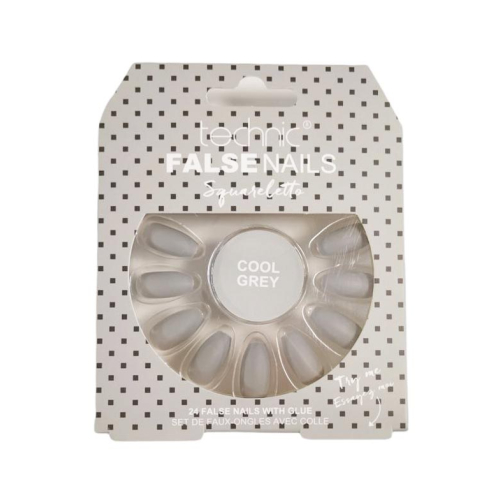 Technic Cosmetics - Unhas Falsas False Nails Squareletto - Cool Grey