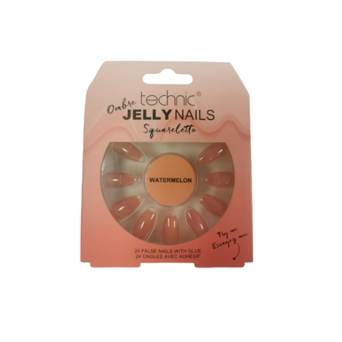 Technic Cosmetics - Unhas Postiças Squareletto - Watermelon
