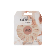 Technic Cosmetics - Unhas Postiças False Nails Stiletto - Beige Marble