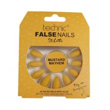 Technic Cosmetics - Unhas Falsas False Nails Stiletto - Mustard Mayhem