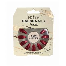 Technic Cosmetics - Unhas Postiças False Nails Stiletto - Ruby Slippers