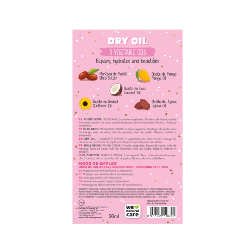 The Fruit Company - Óleo seco com glitter - Morango e creme