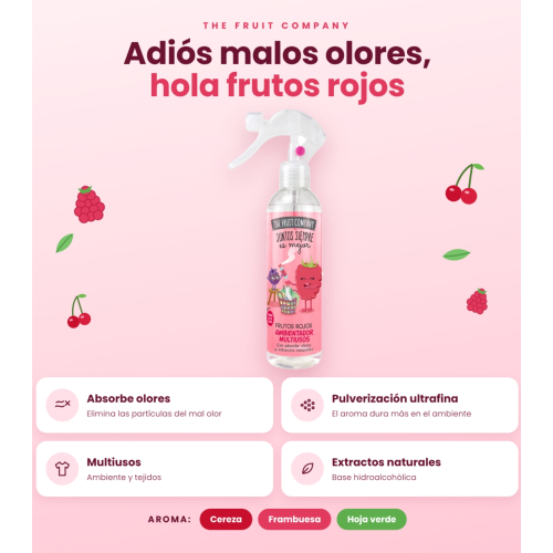 The Fruit Company - Ambientador multiusos em spray - Frutos Vermelhos